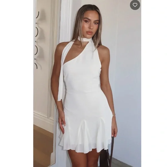 Moonlit Desire Mini Dress Off White